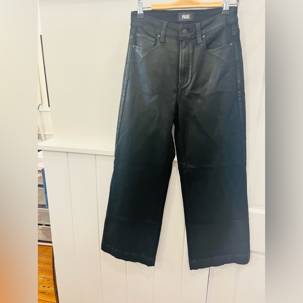 PAIGE Anessa Black Coated denim